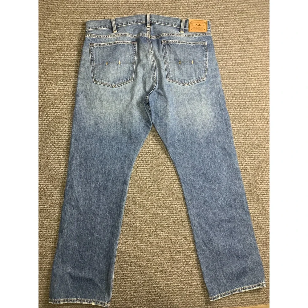 Polo Ralph Lauren Authentic Dungarees Blue Straight Leg Jeans 38x30 Mens